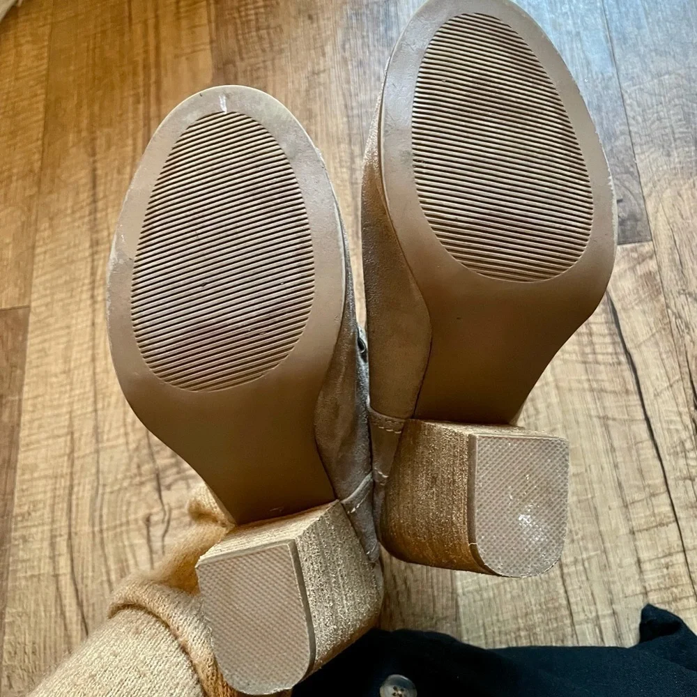 Altar’d State Tan Peep Toe Booties